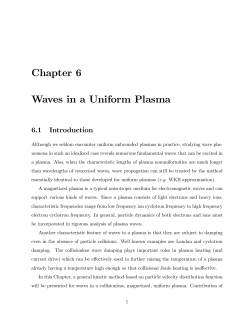 Chapter 6 Waves in a Uniform Plasma
