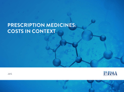 prescription medicines: costs in context