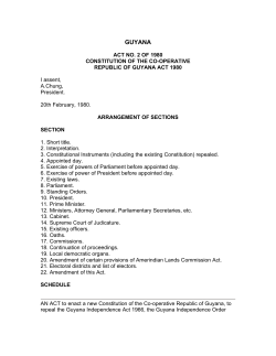 Constitution of the Co-Operative Republic of Guyana