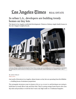 In urban L.A., developers are building trendy homes on tiny lots