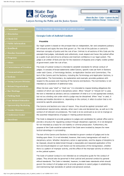 State Bar of Georgia - Georgia Code of Judicial Conduct