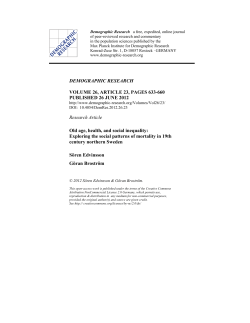Old age, health, and social inequality: Exploring the social patterns