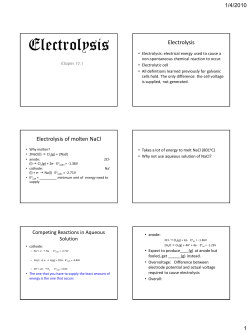Electrolysis
