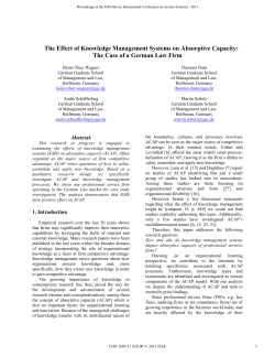 The Effect of Knowledge Management Systems on Absorptive