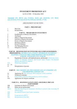 The Investment Promotion Act 2000