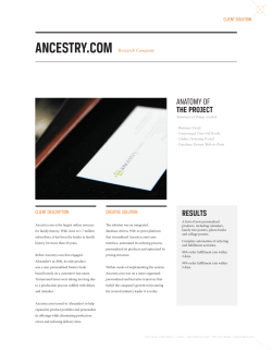 ANCESTRY.COM - Alexanders Print Advantage