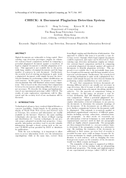 CHECK: A Document Plagiarism Detection System