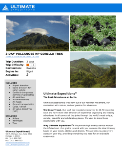 3 DAY VOLCANOES NP GORILLA TREK Ultimate Expeditions®