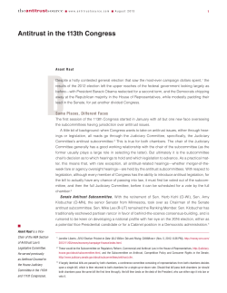 Antitrust in the 113th Congress