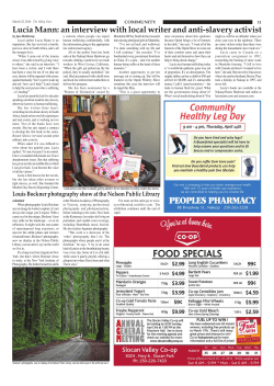 Lucia Mann: an interview with local writer and anti