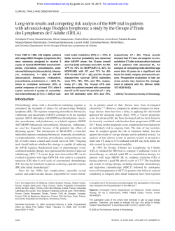 Long-term results and competing risk analysis of the
