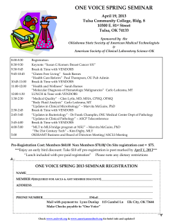 one voice spring seminar - American Medical Technologists
