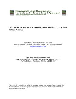 LAND REGISTRATION DATA STANDARDS