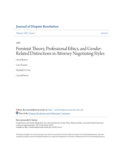 feminist theory, professional ethics, and gender