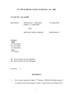 Supreme Court Claim No.163 of 2009