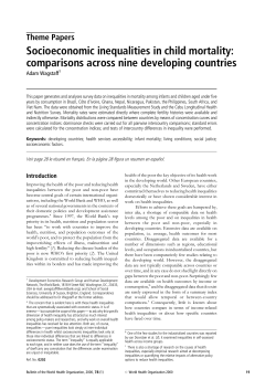 Socioeconomic inequalities in child mortality: comparisons across