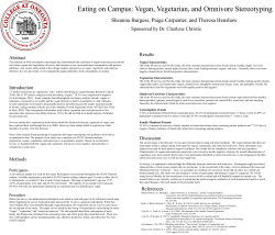 Eating on Campus: Vegan, Vegetarian, and Omnivore Stereotyping