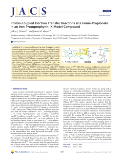 Proton-Coupled Electron Transfer Reactions at a Heme