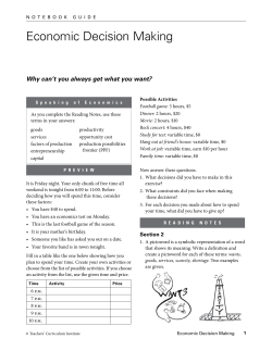 Economic Decision Making