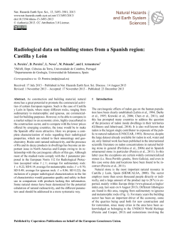 Radiological data on building stones from a Spanish