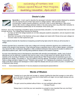 April 2007 Newsletter - Educational Opportunity Programs / Special