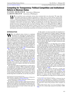 Competing for Transparency: Political Competition