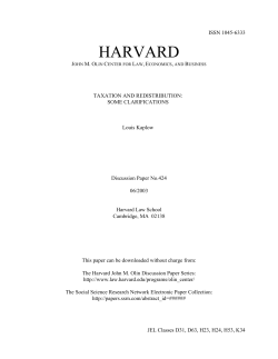 Olin Center WP - Harvard Law School