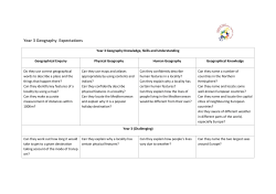 Year 3 Geography Expectations - Callands Community Primary School