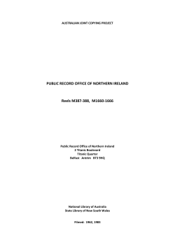 M 387-388, M 1660-1666 Public Record Office of Northern Ireland