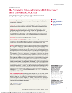 The Association Between Income and Life Expectancy in the United