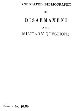 D I S A R M A M E N T DISARMAMENT