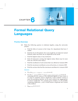 Formal Relational Query Languages