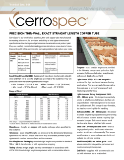 precision thin-wall exact straight length copper tube