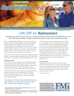 Lift Off for Retirement - FMi Retirement Services