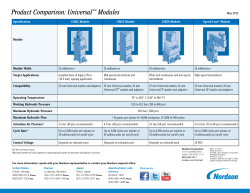 Nordson Universal Modules Comparison Sheet