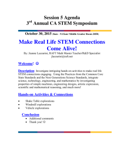Making STEM Connections Come Alive!