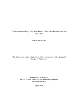The Communist Party of Australia and Proletarian Internationalism