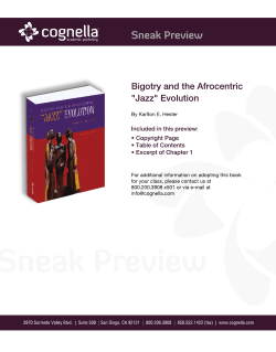 Bigotry and the Afrocentric &ldquo;Jazz&rdquo; Evolution