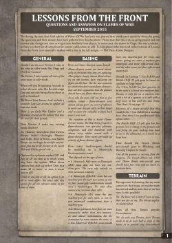 lessons from the front