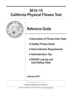2014&ndash;15 California Physical Fitness Test