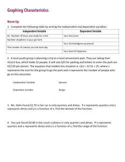 Graphing Characteristics