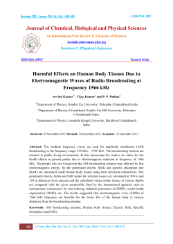 Harmful Effects on Human Body Tissues Due to Electromagnetic