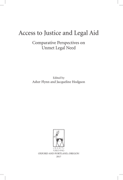 Access to Justice and Legal Aid