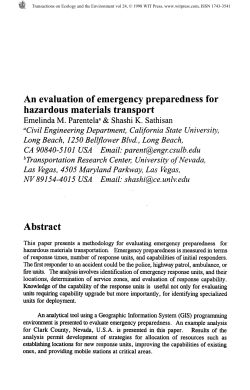 An evaluation of emergency preparedness for hazardous materials