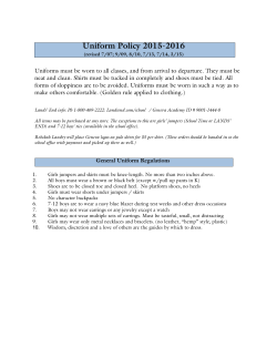 2015-2016 Uniform Policy