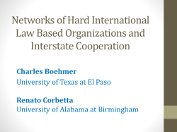 Networks of Hard International Law Based Organizations and