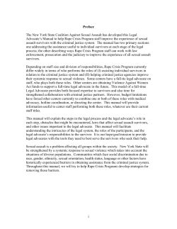 Preface The New York State Coalition Against Sexual Assault has