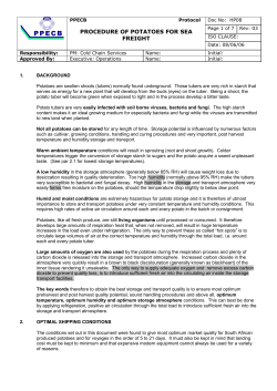 procedure of potatoes for sea freight