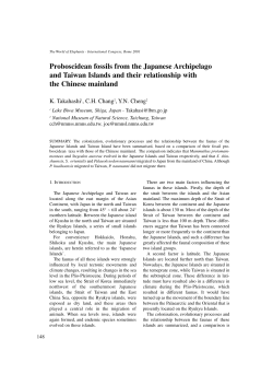 Proboscidean fossils from the Japanese Archipelago and Taiwan