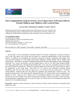 Fast Computational Analysis of Sway Area Using Center of